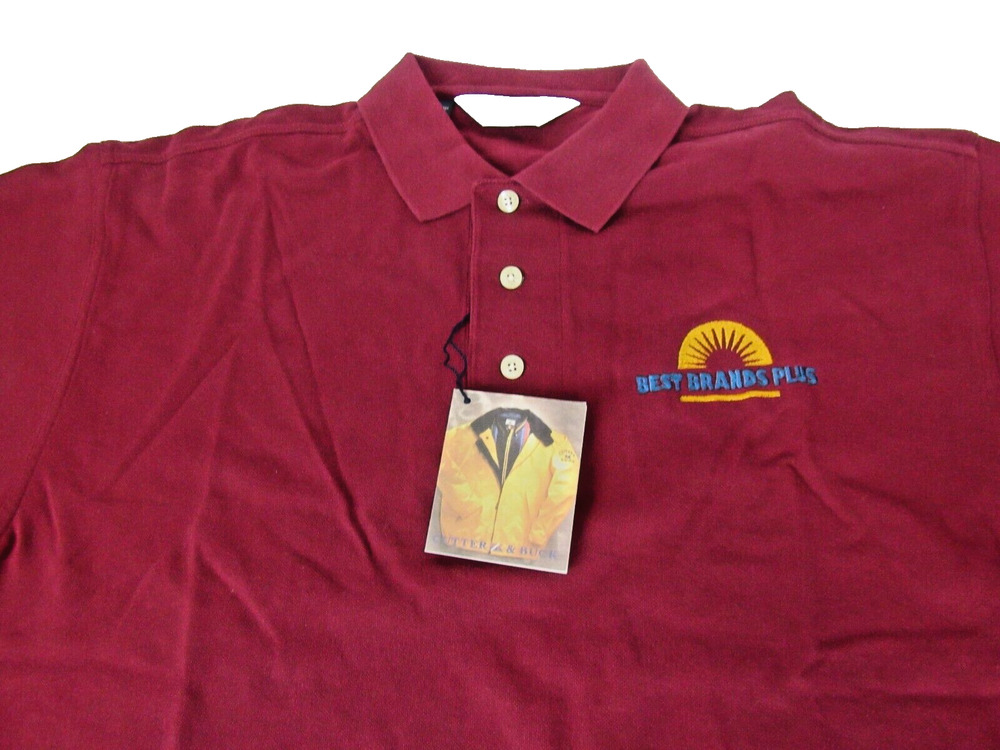 NWT Cutter & Buck Shirt Best Brands Co. Men's Size Large Red Golf New